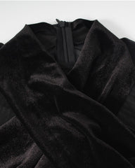 Cross-Cut Tight Long-Sleeved Jumpsuit