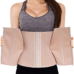 Waist Trainer Corset for Tummy Fat Burning weightloss Double Control Body Shapewear with Zipper & Hook