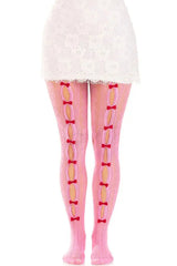 Pink Sweetheart Striped Tights
