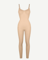 Seamless Breast Support Waist and Abdomen Shaping Mid Thigh Body Shaper