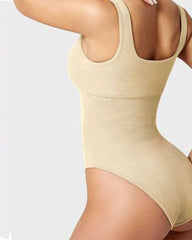 Women's Bodysuits Sexy Ribbed Square Neck Sleeveless Tank Tops Bodysuits