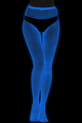 Glow-in-the-Dark Zigzag Tights UV Reactive