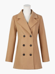 Long Sleeve Double Breasted Button Winter Outerwear Pea Coat