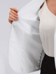 Notched Lapel Collar Stretch Work Office Workwear Jacket Blazer