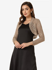 Elegant Sheer Floral Lace Cropped Bolero Shrugs