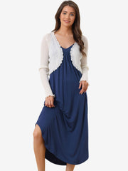 Spaghetti Strap Cami Nightdress Lounge Pajama Dress Nightgown