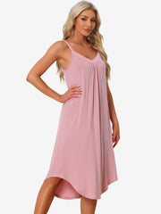 Spaghetti Strap Cami Nightdress Lounge Pajama Dress Nightgown