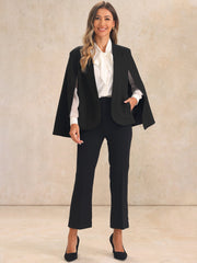 Cape Sleeve Business Work Open Front Jacket Blazer