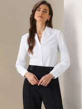 Collared Business Office Long Sleeves Bodysuit Work Shirt