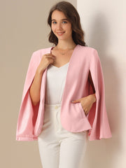 Cape Sleeve Business Work Open Front Jacket Blazer