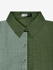 Collared Long Sleeves Button Down Work Shirt