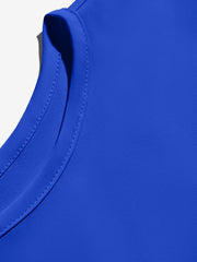 Notch Neck Cold Shoulder Solid Color Blouse