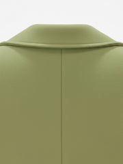 Notched Lapel Double-Breasted Fully Lined Mid-Length Coat