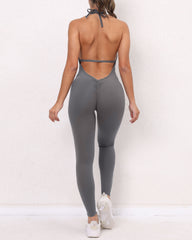 One-Piece Quick-Drying Tight-Fitting Yoga Clothing Peach Hip-Lifting Sports Fitness Pants