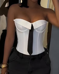 Bandeau Tie Slimming Corset Top
