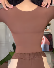 Front Zipper Seamless Slimming Long Sleeve Thong Bodysuit