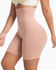Women's High-Waisted Slim-Fit Shorts Seamless High-Waisted Hip-Lifting Waist-Cinching Tummy-Control Pants