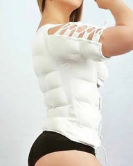 Women's Waist Trainer Tighten Lower Bust Corset Steel Bones Hourglass Shapewear Inflatable