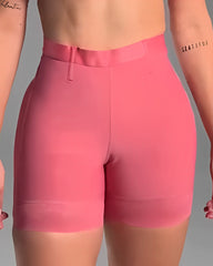 High Waist Lace Trim Butt Sculpting Short