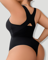 3-in-1 Compression Bodysuit Shaper with Built-in Bra & Waist Cincher