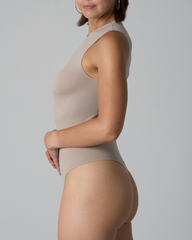 Seamless Round Neck Sleeveless Bodysuit