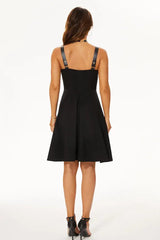Black Strap and Buckle Dress
