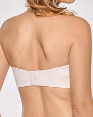 Women's Strapless Bra Plunge Push Up for Big Busted Seamless Slightly Lined Support Lift Plus Size Invisible