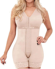 Compress Shapewear For Women Hook And Eye Closure Adjustable Breast Support Tummy Control Bodysuit Bodyshaper