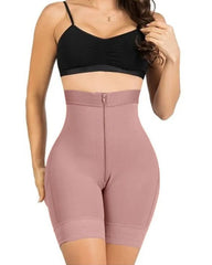 Womens High Waisted Butt Lifter Body Shaper Zipper Butt Pads Seamless Hip Enhancer Shorts