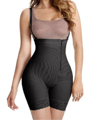 Full abdomen Control Girdle High Compression Strapless Body Shaper with Zipper