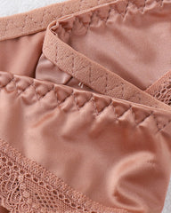 One-Piece Satin Seamless Cotton Crotch Briefs
