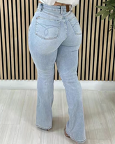 High compesion Rise Belly Control Flare Jeans