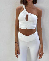 One Shoulder Ruched Bra