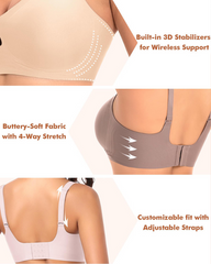 V Neck Jelly Wire Free Water Drop Push Up Bra