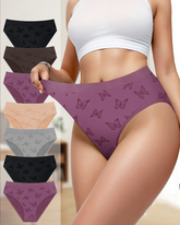 Butterfly Jacquard Breathable Seamless Tummy Control Butt Lifter Underwear