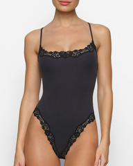 Sexy Halter-Neck Lace Bodysuit