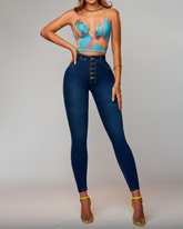 Push Up Jeans Glamour Glow