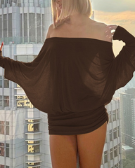 Off-Shoulder Ruched Bodycon Mini Dress