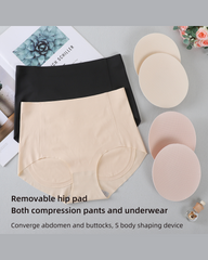 Seamless High-Waist Butt Lifter Panty with Removable Hip Pads