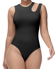 Seamless Knit Bodysuit With Tummy Control Hip Lift And Padded Bra