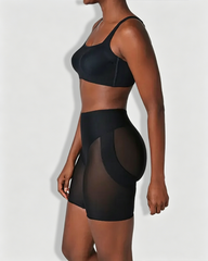 High Waist Mesh Butt Lifter Compression Shaper Shorts