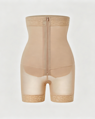 High Waist Hook & Eye Zipper Butt Lifter Shapewear Shorts