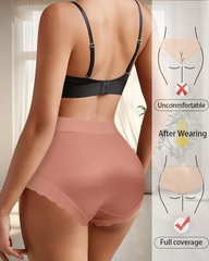 Seamless Mid-Waist High-Stretch Ice Silk Skin-Friendly Underwear