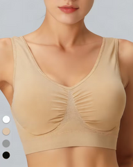 Wire-Free Plus-Size Sports Double-Layer Bra
