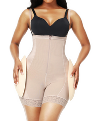 Sponge Padding Hip And Buttock Shaping Shorts With Shoulder Straps