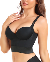 Fan-Shaped Lace Push-Up Underwire Bra