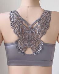 Front-Fastening Wire-Free Push-Up Anti-Sagging Butterfly Back Bra