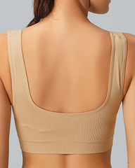 Wire-Free Plus-Size Sports Double-Layer Bra