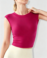 Crisscross Back Shaping Workout Top with Built-In Bra