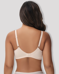 Vertical Rib Mesh Breathable Underwire Push Up Support Bra